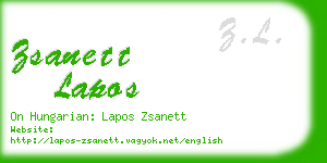 zsanett lapos business card